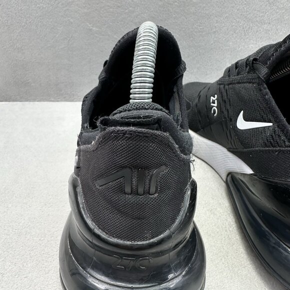 Womens Size 7.5 Nike Air Max 270 Shoes Black / White Athletic Running Sneakers - Picture 5 of 9